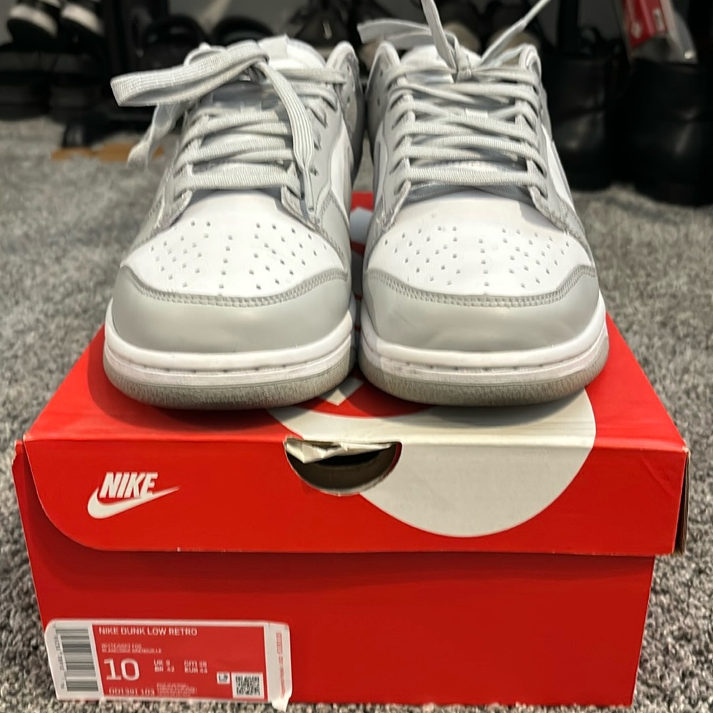 Size 10 Men’s Nike Dunk Low Retro Grey Fog